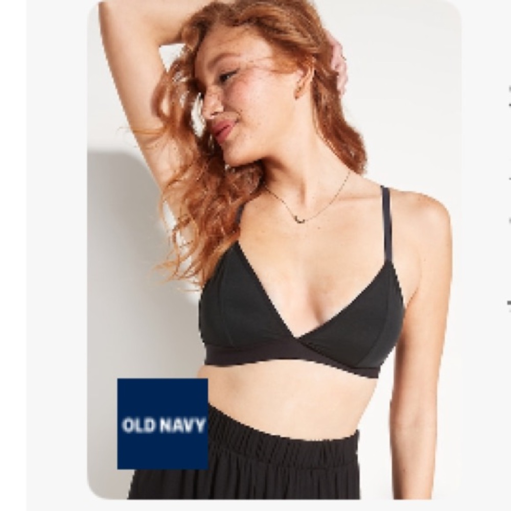 Mesh V-Neck Bralette Top size small NEW old navy